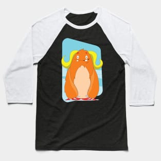 Orange Yeti Baseball T-Shirt